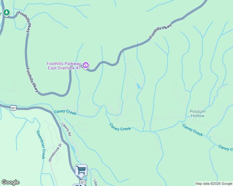 map of restaurants, bars, coffee shops, grocery stores, and more near 4291 Mountain Laurel Way in Cosby