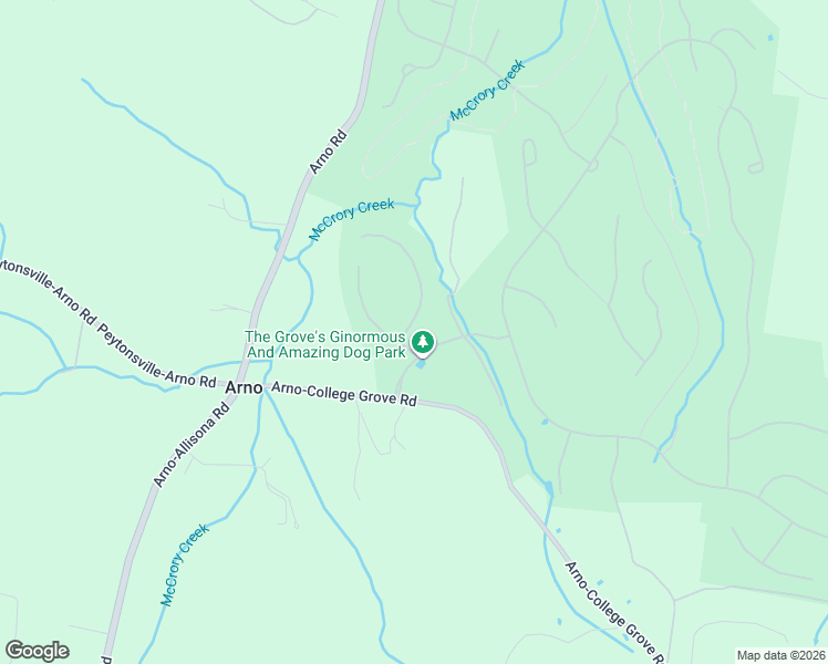 map of restaurants, bars, coffee shops, grocery stores, and more near 6422 Arno-College Grove Road in College Grove