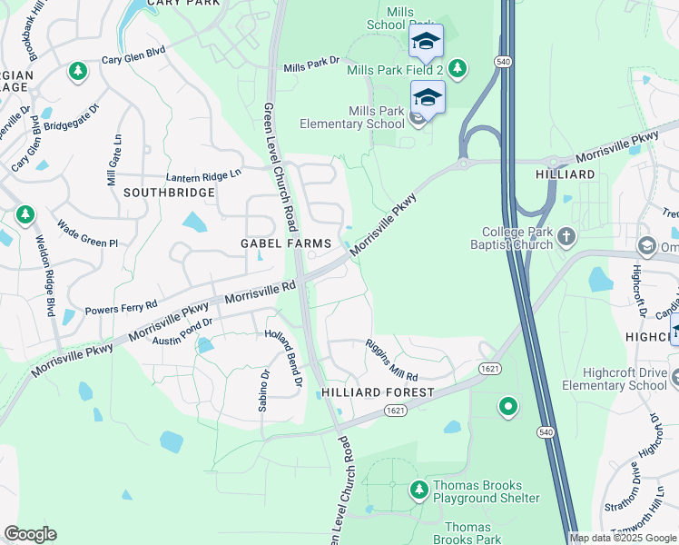 map of restaurants, bars, coffee shops, grocery stores, and more near 429 Christian Creek Place in Cary