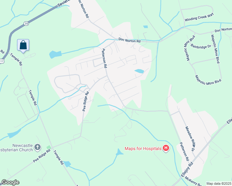 map of restaurants, bars, coffee shops, grocery stores, and more near 112 Eakins Drive in Walland