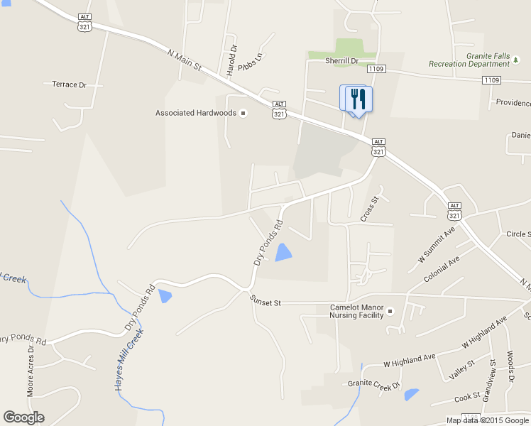 map of restaurants, bars, coffee shops, grocery stores, and more near 3001 Ramblewood Drive in Granite Falls