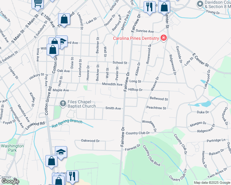 map of restaurants, bars, coffee shops, grocery stores, and more near 812 Fairview Drive in Lexington