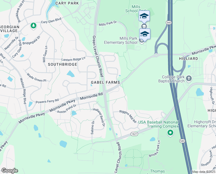 map of restaurants, bars, coffee shops, grocery stores, and more near 1084 Indigo Ridge Place in Cary