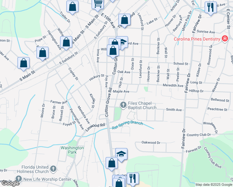map of restaurants, bars, coffee shops, grocery stores, and more near 707 Holt Street in Lexington