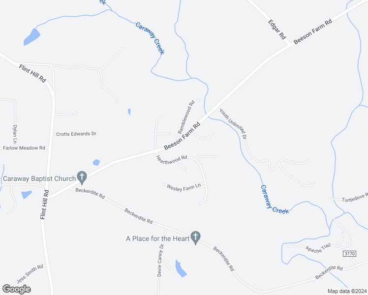 map of restaurants, bars, coffee shops, grocery stores, and more near 3310 Beeson Farm Road in Sophia