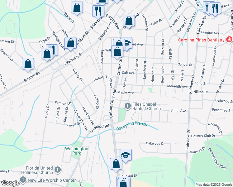 map of restaurants, bars, coffee shops, grocery stores, and more near 707 Holt Street in Lexington