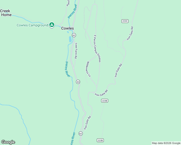 map of restaurants, bars, coffee shops, grocery stores, and more near Wilderness Lane in Tererro