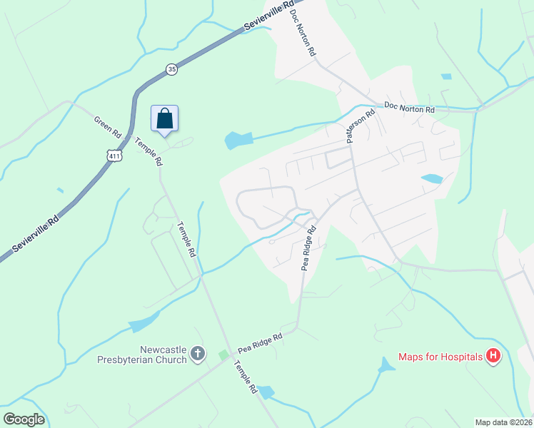 map of restaurants, bars, coffee shops, grocery stores, and more near 4726 Primrose Circle in Maryville