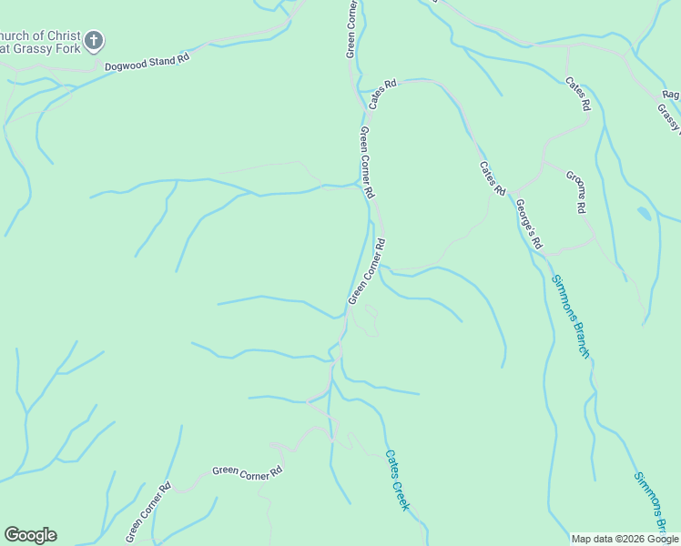 map of restaurants, bars, coffee shops, grocery stores, and more near 3676 Green Corner Rd in Cocke