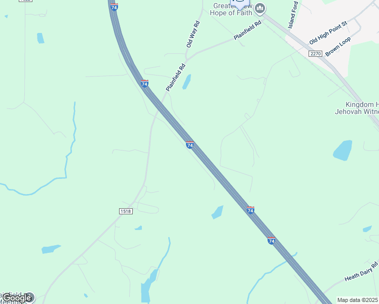 map of restaurants, bars, coffee shops, grocery stores, and more near Cooper Farm Road in Randolph County