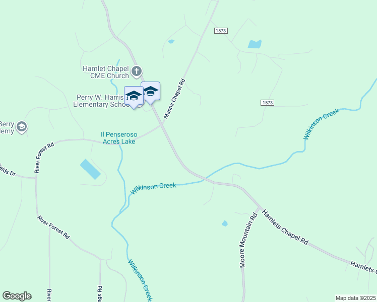 map of restaurants, bars, coffee shops, grocery stores, and more near 2458 Hamlets Chapel Road in Pittsboro