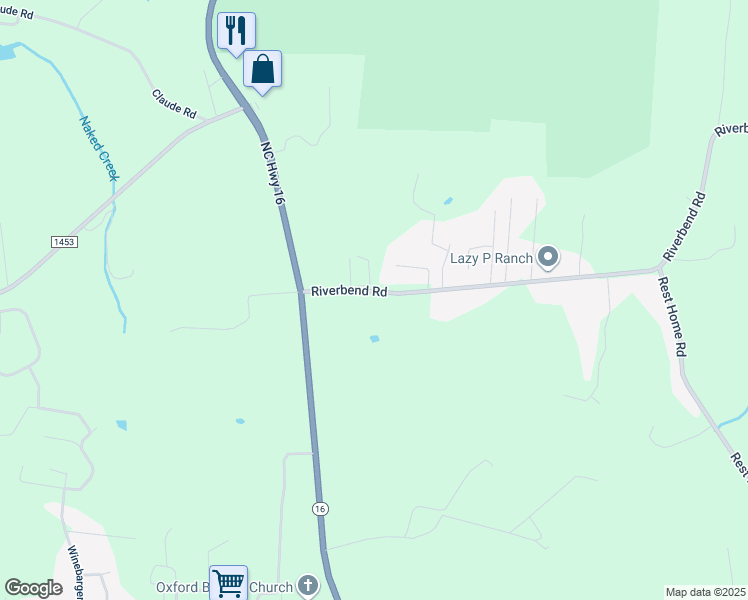 map of restaurants, bars, coffee shops, grocery stores, and more near 8025 Riverbend Road in Claremont
