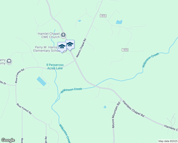 map of restaurants, bars, coffee shops, grocery stores, and more near 2458 Hamlets Chapel Road in Pittsboro