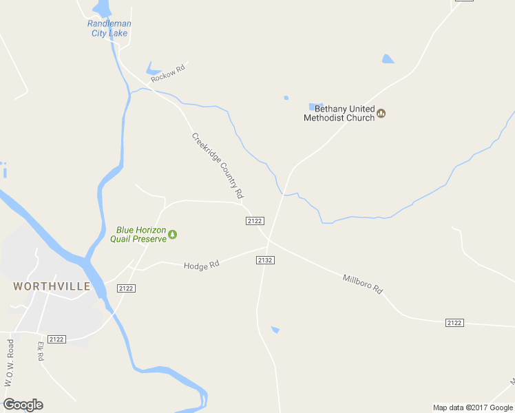 map of restaurants, bars, coffee shops, grocery stores, and more near 1889 Worthville Road in Randleman