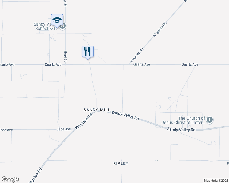 map of restaurants, bars, coffee shops, grocery stores, and more near 158 Commanche Street in Sandy Valley