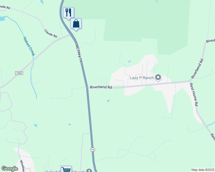 map of restaurants, bars, coffee shops, grocery stores, and more near 8025 Riverbend Road in Claremont