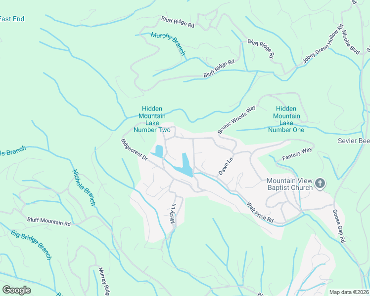 map of restaurants, bars, coffee shops, grocery stores, and more near 2212 Lake View Way in Sevierville