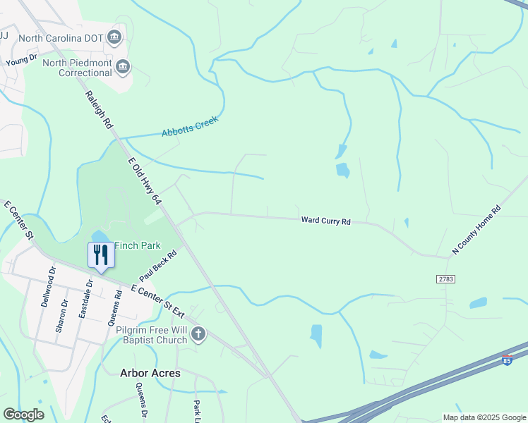 map of restaurants, bars, coffee shops, grocery stores, and more near 401 Ward Curry Road in Lexington
