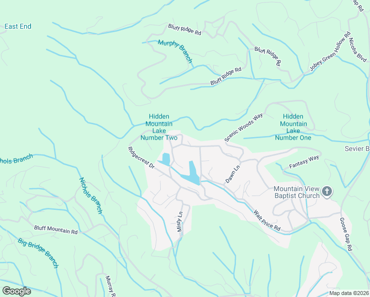 map of restaurants, bars, coffee shops, grocery stores, and more near 2212 Lake View Way in Sevierville