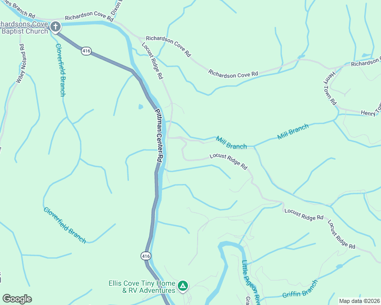 map of restaurants, bars, coffee shops, grocery stores, and more near 3511 Locust Ridge Road in Sevierville