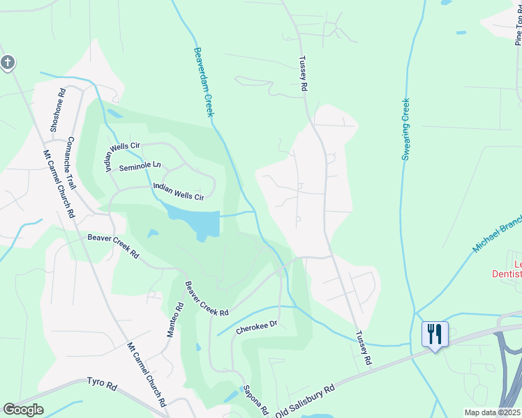 map of restaurants, bars, coffee shops, grocery stores, and more near 114 Sawgrass Lane South in Lexington