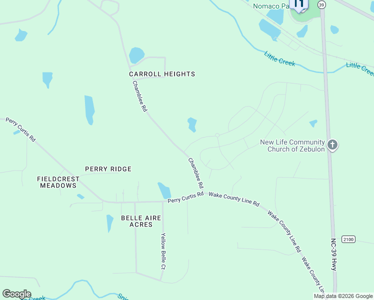 map of restaurants, bars, coffee shops, grocery stores, and more near 1012 Sidney Creek Drive in Zebulon