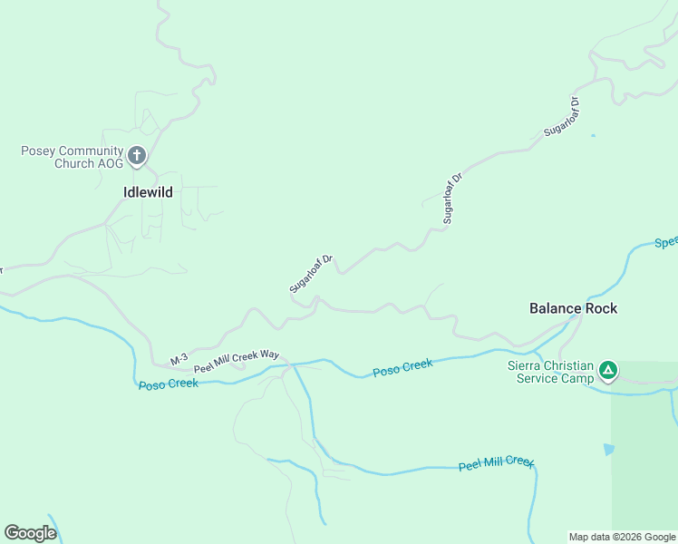 map of restaurants, bars, coffee shops, grocery stores, and more near Sugarloaf Drive in Posey