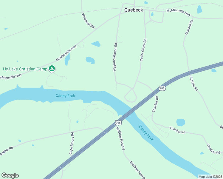 map of restaurants, bars, coffee shops, grocery stores, and more near 142 Rayahs Way in Quebeck