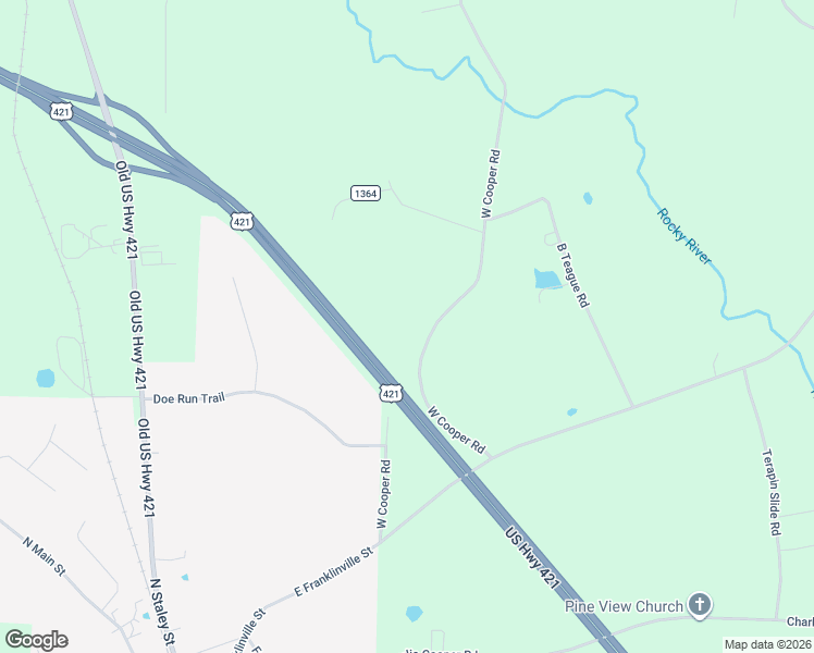 map of restaurants, bars, coffee shops, grocery stores, and more near 126 State Road 1305 in Staley