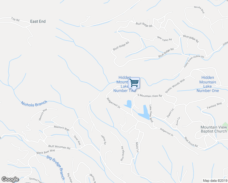map of restaurants, bars, coffee shops, grocery stores, and more near 1814 Ridgecrest Drive in Pigeon Forge