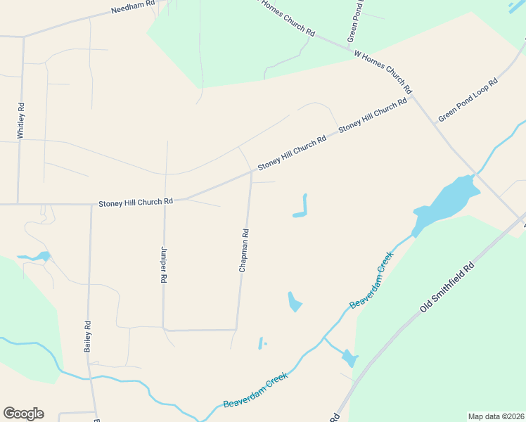 map of restaurants, bars, coffee shops, grocery stores, and more near 3319 Stoney Hill Church Road in Bailey