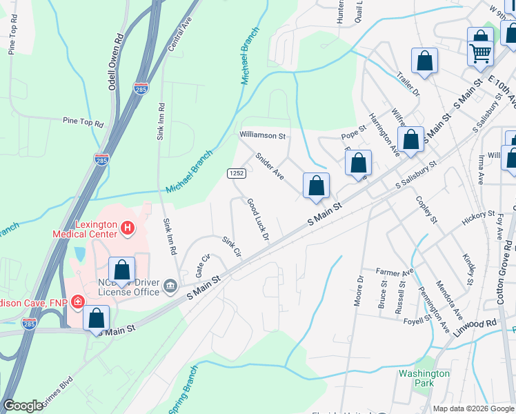 map of restaurants, bars, coffee shops, grocery stores, and more near 24 Good Luck Drive in Lexington