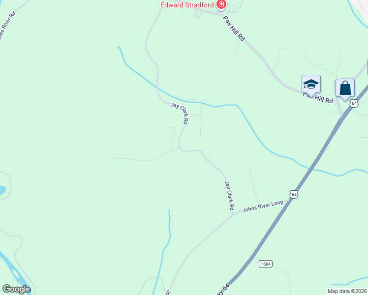 map of restaurants, bars, coffee shops, grocery stores, and more near 2096 Jay Clark Road in Morganton