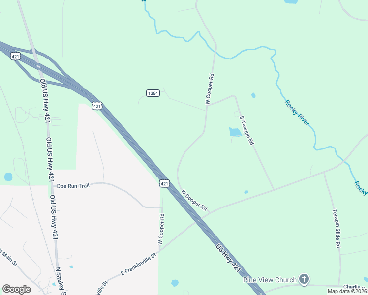 map of restaurants, bars, coffee shops, grocery stores, and more near 126 State Road 1305 in Staley