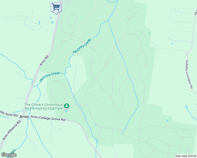 map of restaurants, bars, coffee shops, grocery stores, and more near 8108 Mountaintop Drive in College Grove