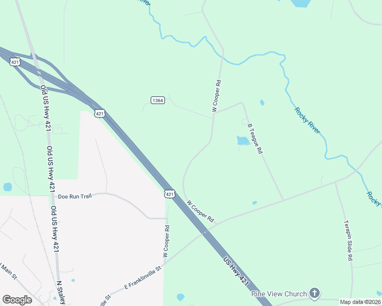 map of restaurants, bars, coffee shops, grocery stores, and more near 126 State Road 1305 in Staley