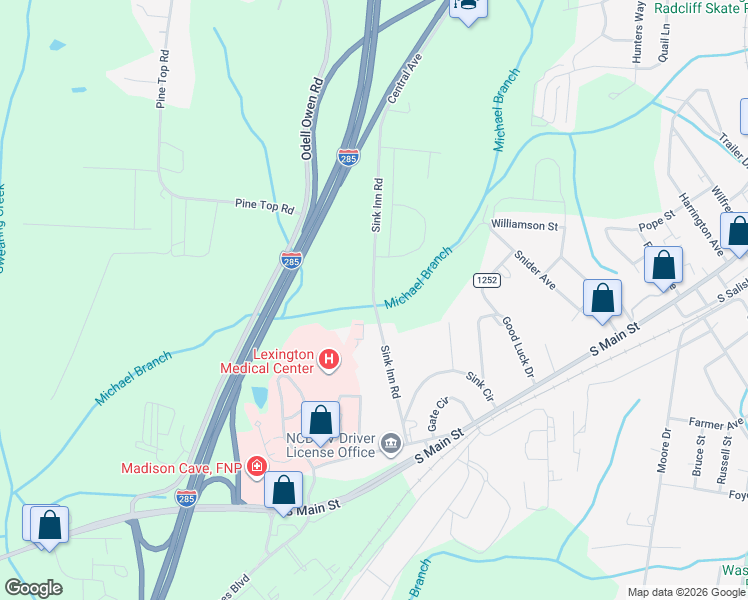 map of restaurants, bars, coffee shops, grocery stores, and more near 300 Odellowen Road in Lexington