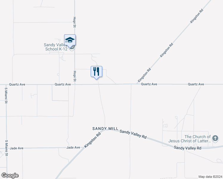 map of restaurants, bars, coffee shops, grocery stores, and more near in Sandy Valley