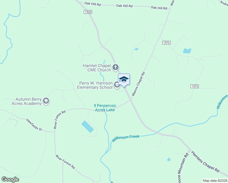 map of restaurants, bars, coffee shops, grocery stores, and more near 2655 Hamlets Chapel Road in Pittsboro