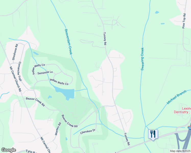 map of restaurants, bars, coffee shops, grocery stores, and more near 242 Augusta Drive in Lexington