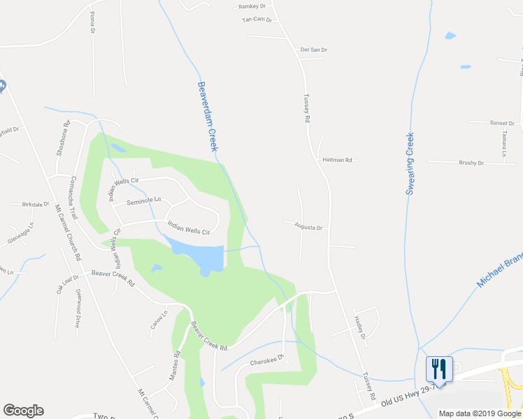 map of restaurants, bars, coffee shops, grocery stores, and more near 250 Augusta Drive in Lexington