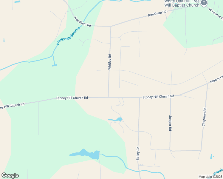 map of restaurants, bars, coffee shops, grocery stores, and more near 9327 Whitley Road in Bailey