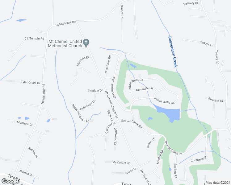 map of restaurants, bars, coffee shops, grocery stores, and more near 113 Comanche Trail in Lexington