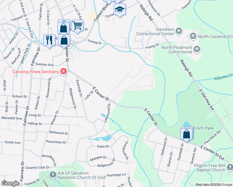map of restaurants, bars, coffee shops, grocery stores, and more near 14 Dearr Drive in Lexington