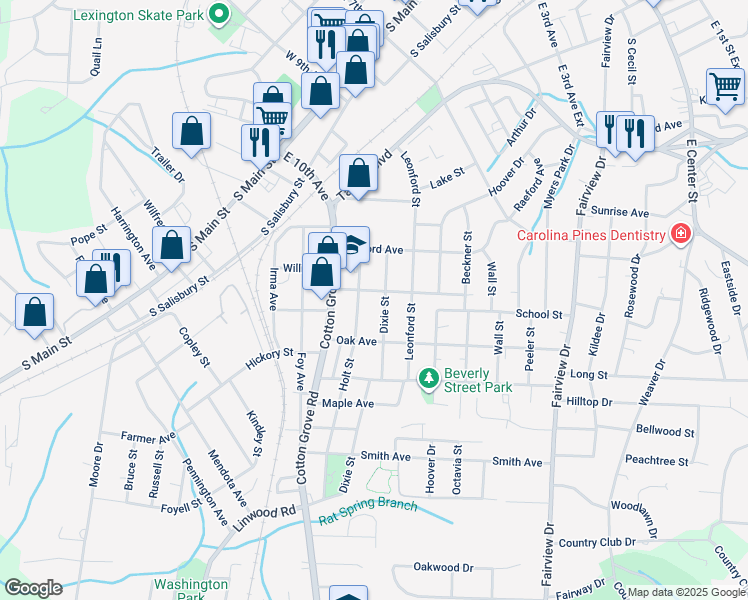 map of restaurants, bars, coffee shops, grocery stores, and more near 810 Laurel Avenue in Lexington