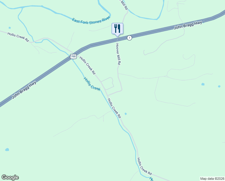 map of restaurants, bars, coffee shops, grocery stores, and more near 1401 Hollis Creek Road in Woodbury