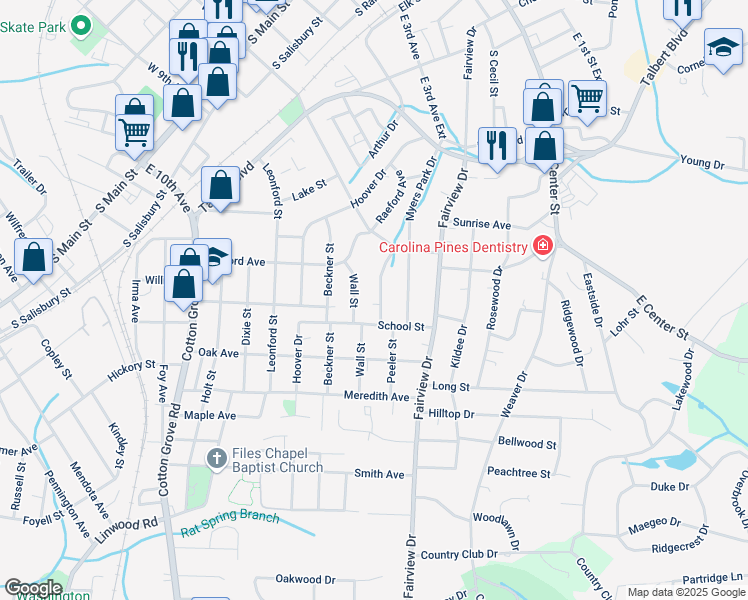 map of restaurants, bars, coffee shops, grocery stores, and more near 420 Woodsway Drive in Lexington