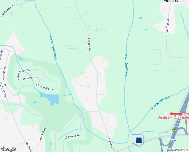 map of restaurants, bars, coffee shops, grocery stores, and more near 875 Tussey Road in Lexington