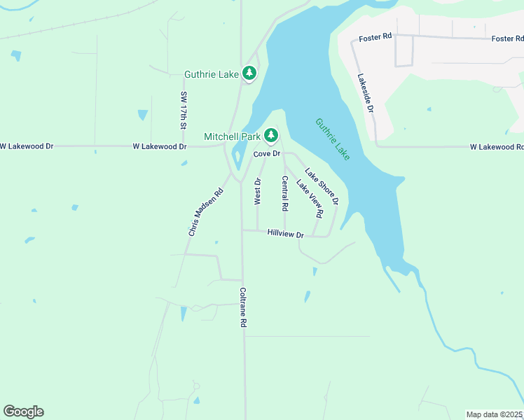 map of restaurants, bars, coffee shops, grocery stores, and more near 6618 West Drive in Guthrie