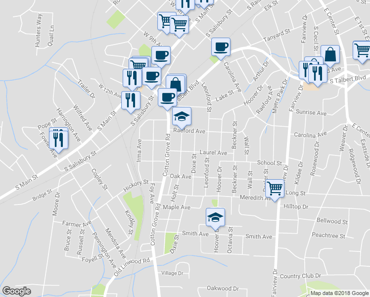 map of restaurants, bars, coffee shops, grocery stores, and more near 810 Laurel Avenue in Lexington